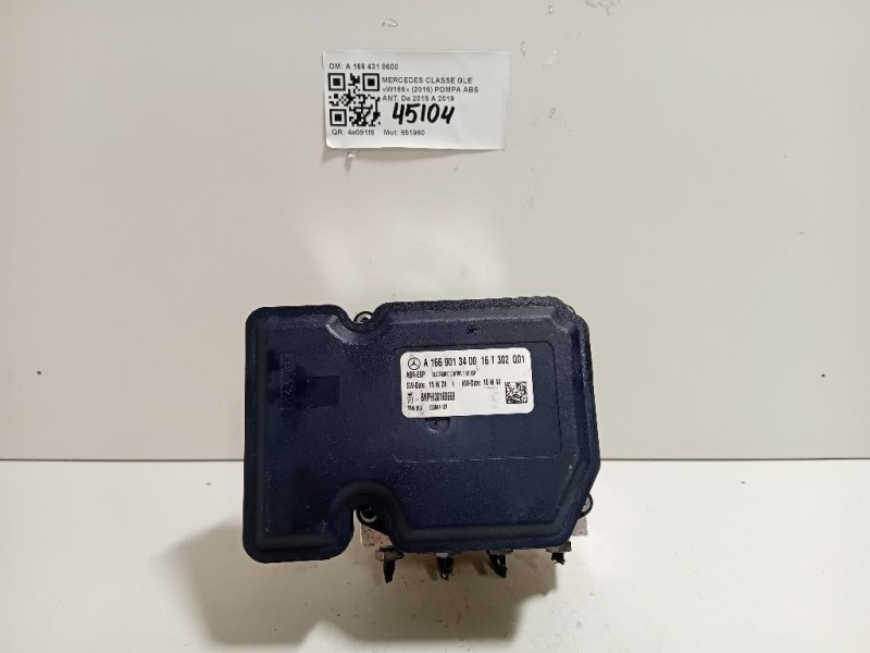 Pompa ABS ANT A1669013400 Mercedes Classe GLE W166 2015