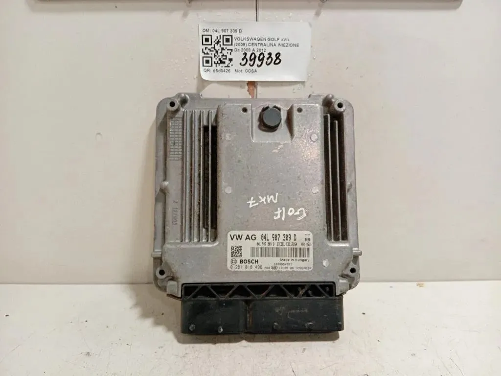 Centralina Iniezione 04L907309D 0281018498 Volkswagen GOLF VI 2009