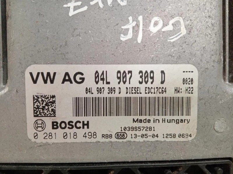 Centralina Iniezione 04L907309D 0281018498 Volkswagen GOLF VI 2009