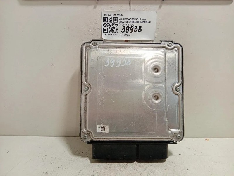Centralina Iniezione 04L907309D 0281018498 Volkswagen GOLF VI 2009