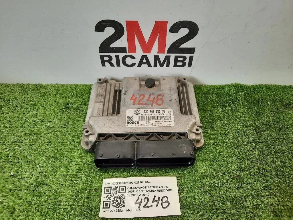 Centralina Iniezione 03G906021MG 0281014043 Volkswagen Touran II 2007