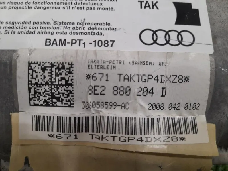 Air-bag Passeggero 8E2880204F Audi A4 8ED Avant 2005