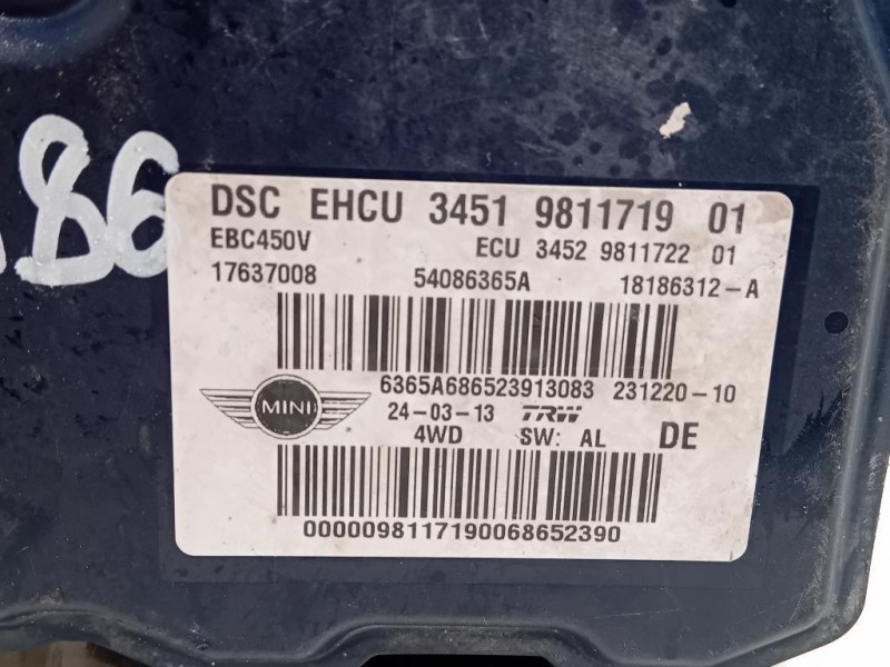 Pompa ABS ANT 34519811719 Mini Countryman Cooper R60 2014