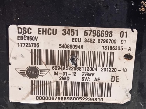 Pompa ABS ANT 34516796698 Mini MINI Clubman R55 2008
