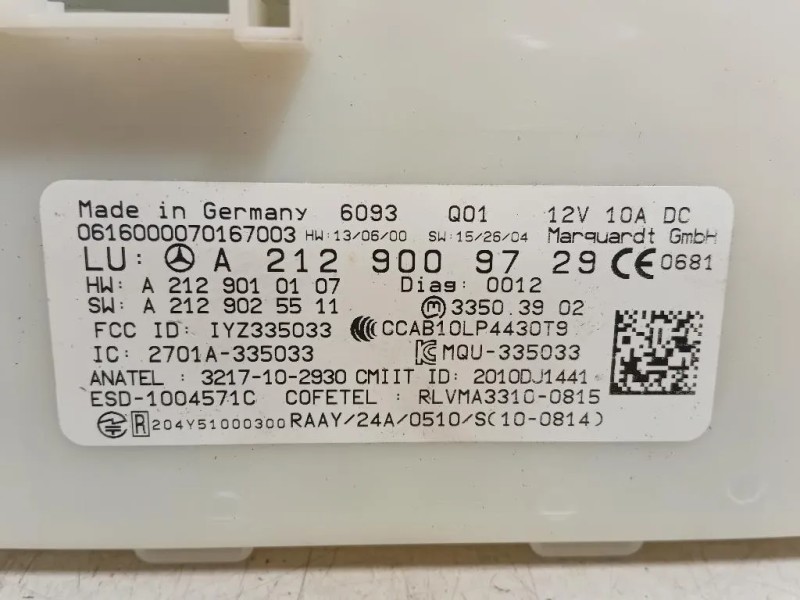 Centralina Keyless GO A2129009729 Mercedes Classe GLE W166 2015