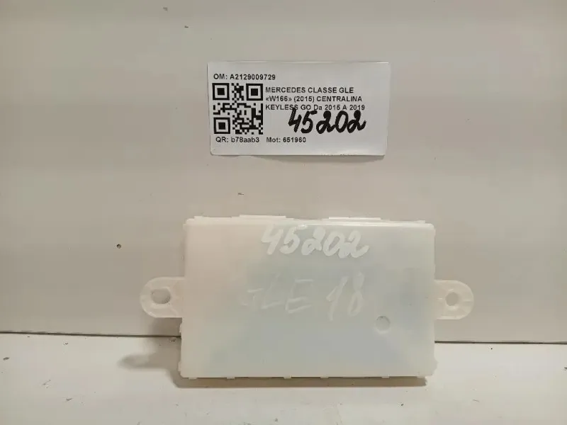 Centralina Keyless GO A2129009729 Mercedes Classe GLE W166 2015