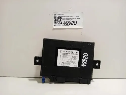 Centralina Keyless GO A2218707292 Mercedes Classe S W221 2006