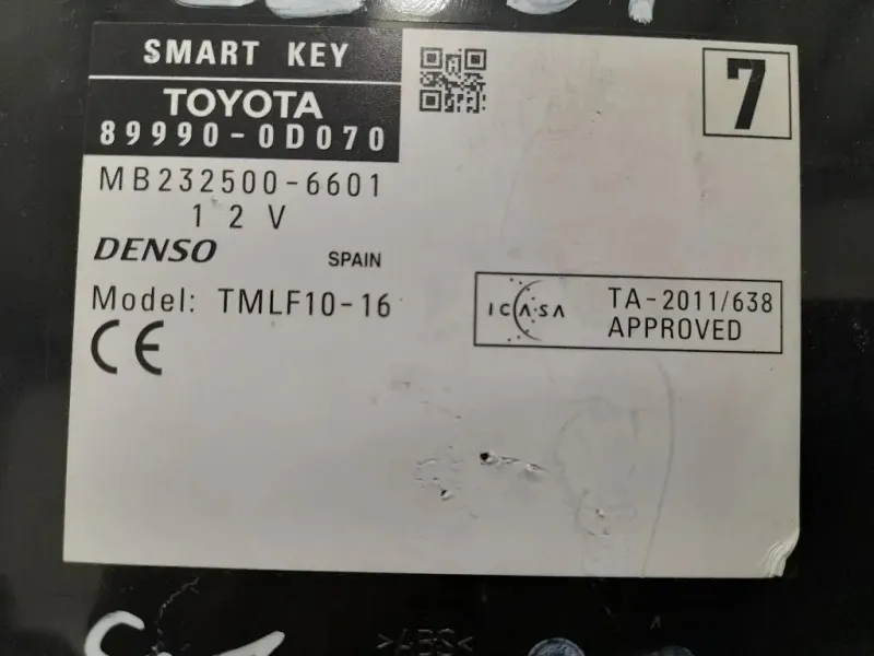 Centralina Keyless GO 899900D070 Toyota Yaris IV 2014