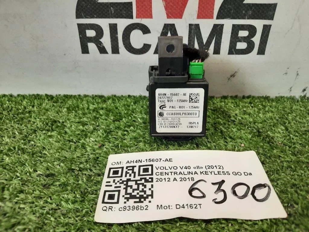 Centralina Keyless GO AH4N-15607-AE IMMOBILIZER Volvo V40 II 2012