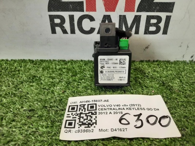 Centralina Keyless GO AH4N-15607-AE IMMOBILIZER Volvo V40 II 2012