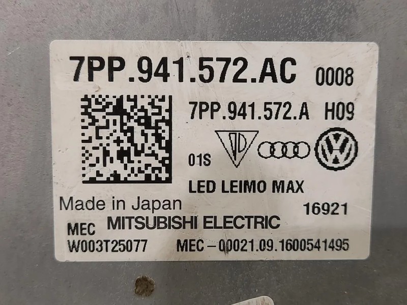 Centralina LED Proiettore ANT 7PP 941 572 AC Audi Q5 8RB 2009