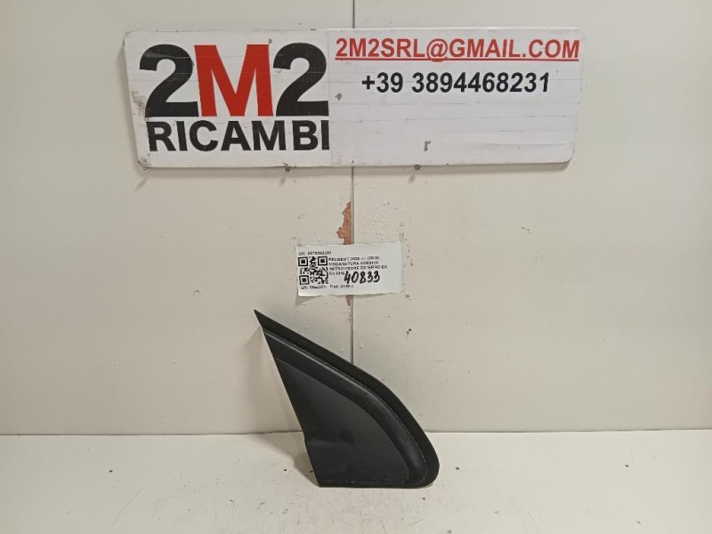 Modanatura Adesiva Retrovisore Esterno DX 9678382280 Peugeot 2008 I 2016
