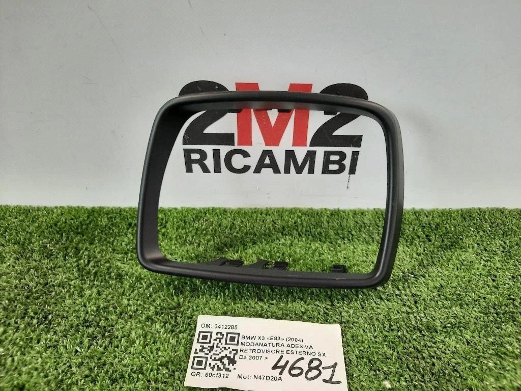 Modanatura Adesiva Retrovisore Esterno SX 3412285 Bmw X3 E83 2004