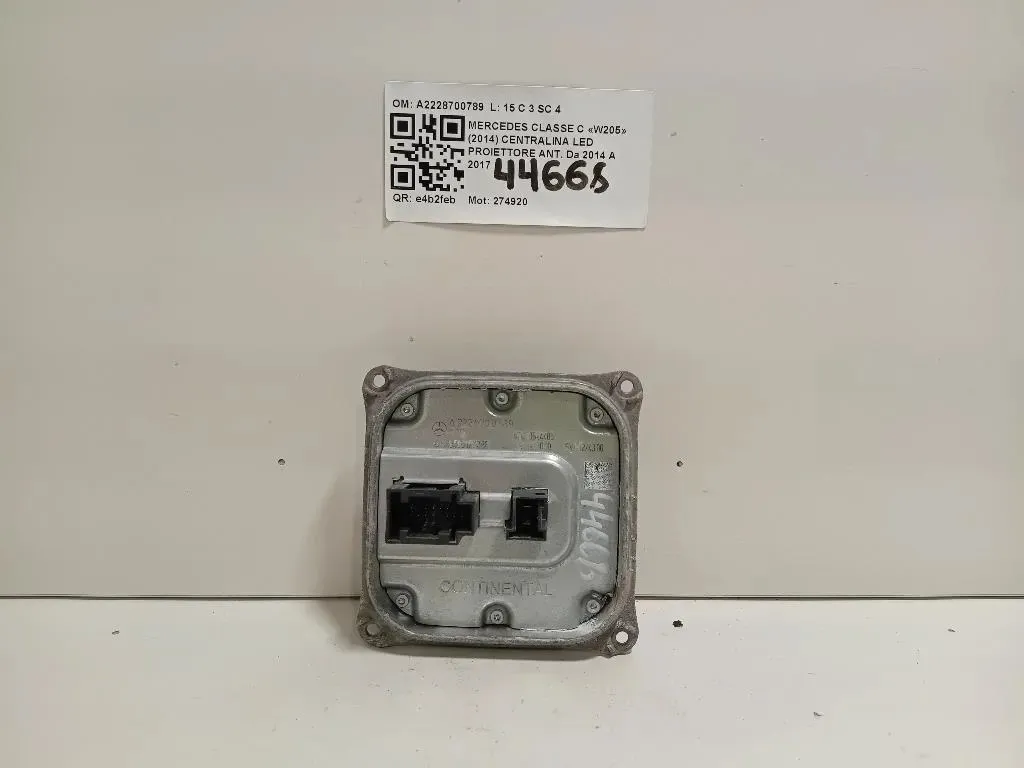 Centralina LED Proiettore ANT A2228700789 Mercedes Classe C W205 2014