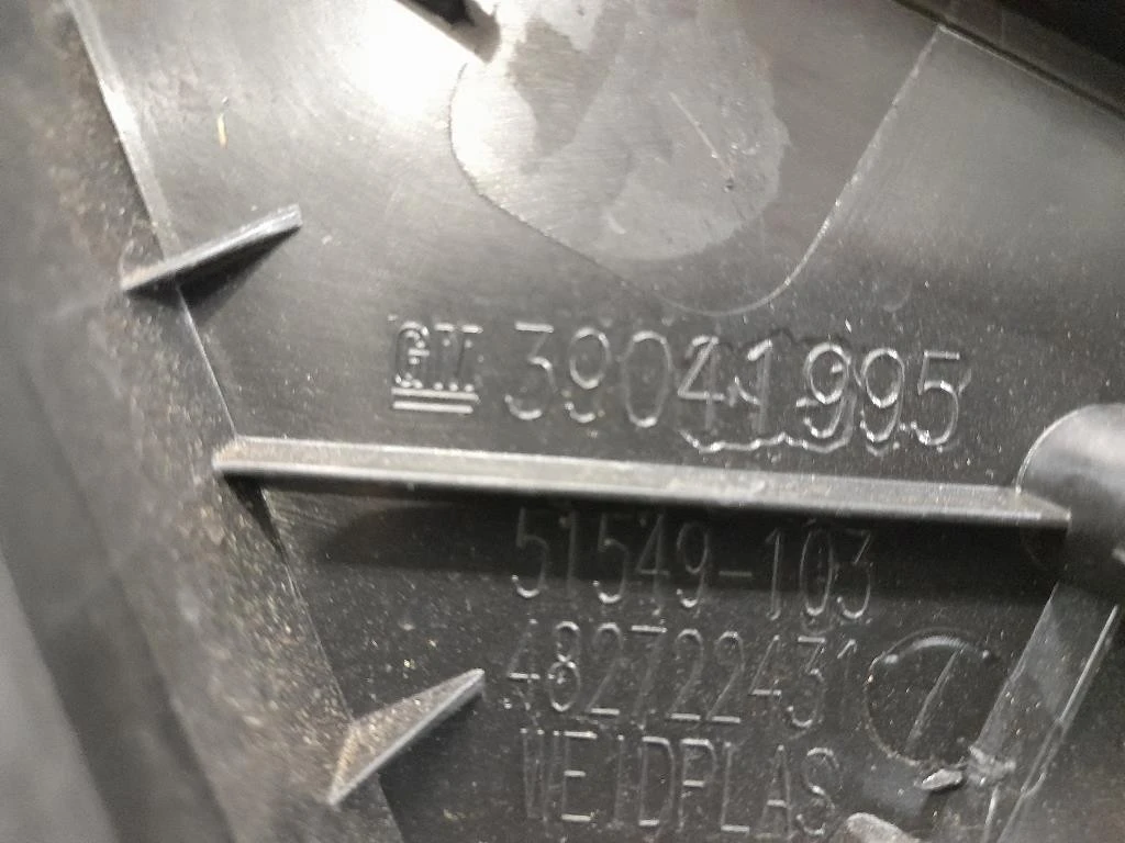 Modanatura Adesiva Retrovisore Esterno SX 39041995 Opel Astra K SW 2016