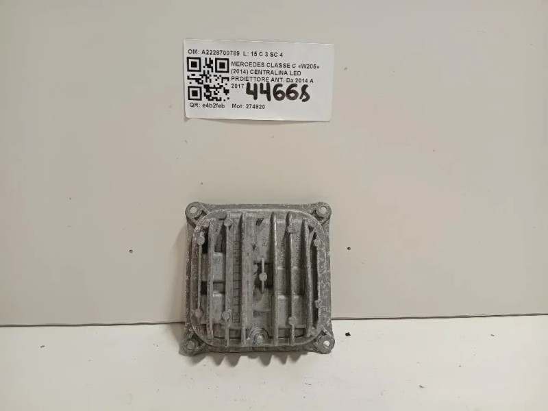 Centralina LED Proiettore ANT A2228700789 Mercedes Classe C W205 2014