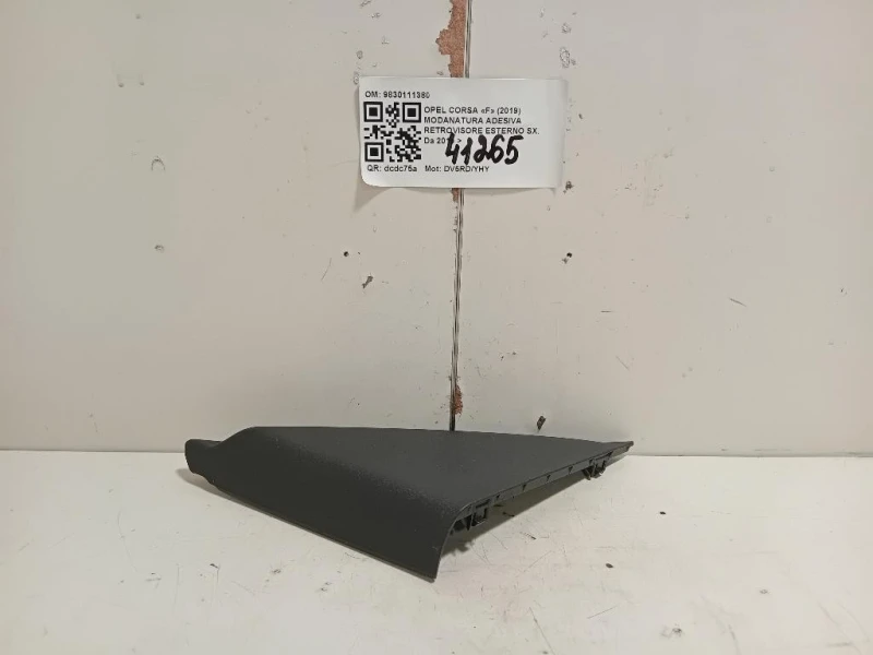 Modanatura Adesiva Retrovisore Esterno SX 9830111380 Opel Corsa F 2019