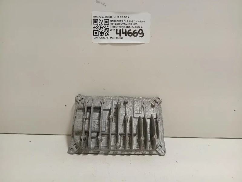 Centralina LED Proiettore ANT A2C7414940 Mercedes Classe C W205 2014