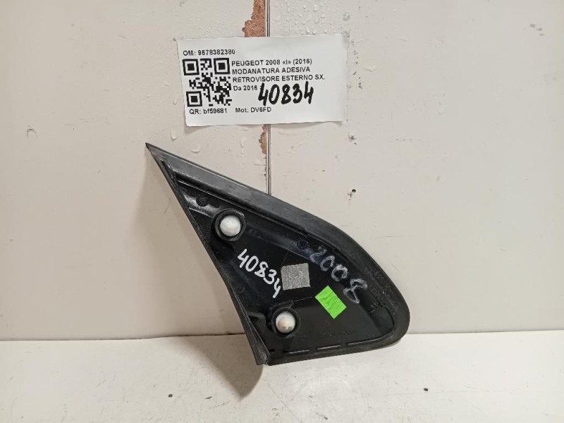 Modanatura Adesiva Retrovisore Esterno SX 9678382380 Peugeot 2008 I 2016