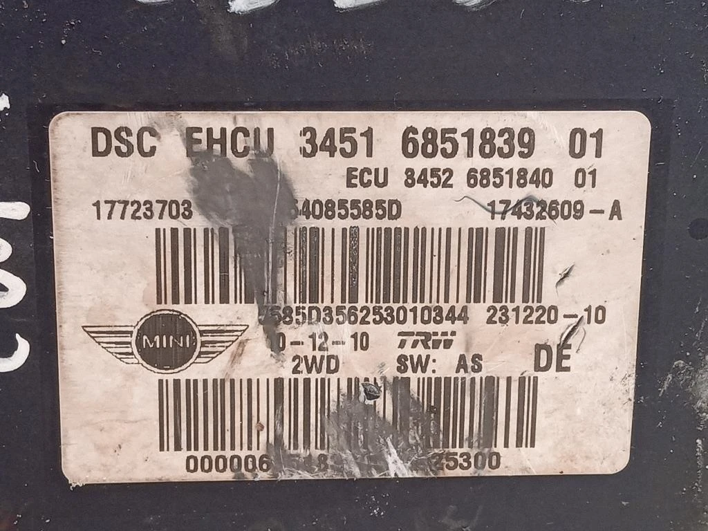 Pompa ABS ANT 3451 6851839 01 Mini MINI Cooper R56 2007