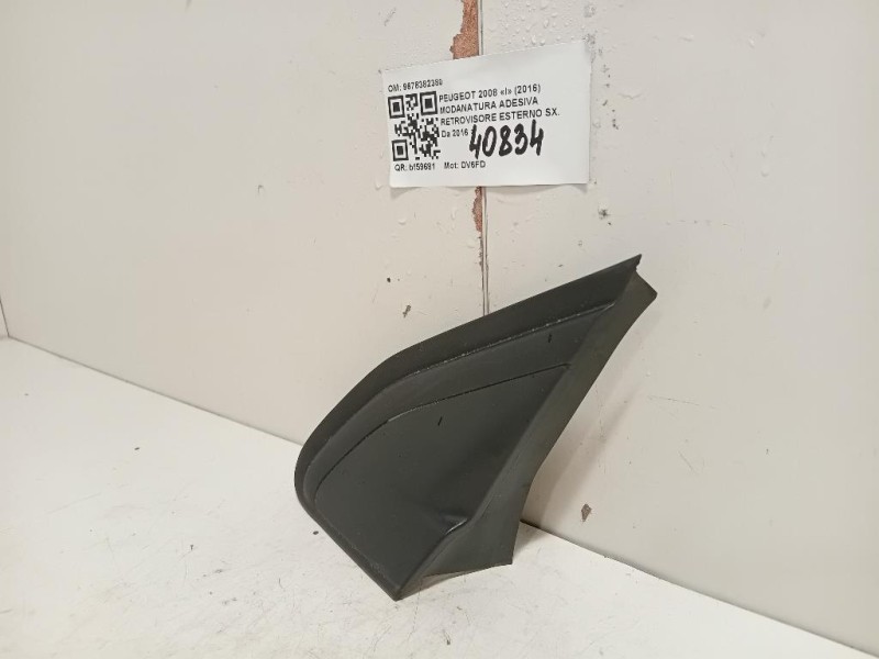Modanatura Adesiva Retrovisore Esterno SX 9678382380 Peugeot 2008 I 2016