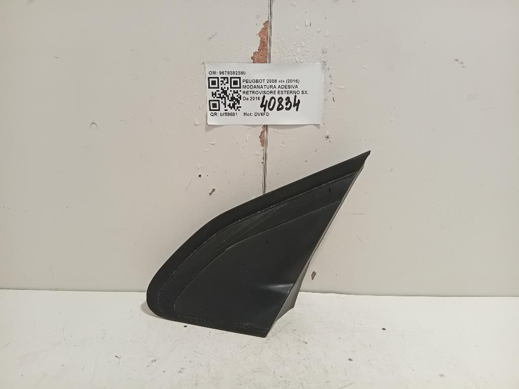 Modanatura Adesiva Retrovisore Esterno SX 9678382380 Peugeot 2008 I 2016