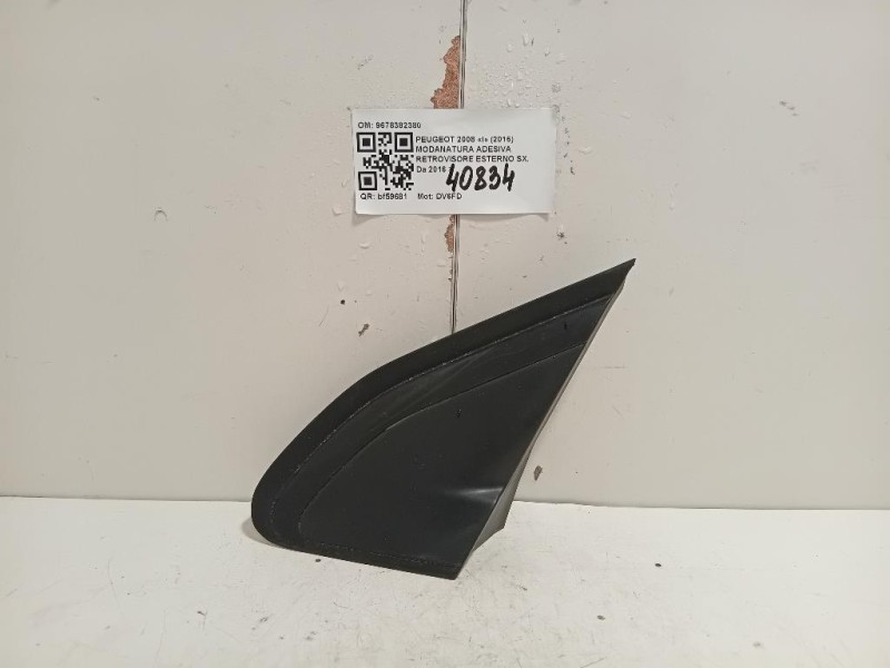 Modanatura Adesiva Retrovisore Esterno SX 9678382380 Peugeot 2008 I 2016