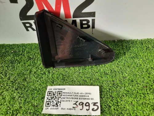 Modanatura Adesiva Retrovisore Esterno SX 638758663R Renault CLIO IV 2016