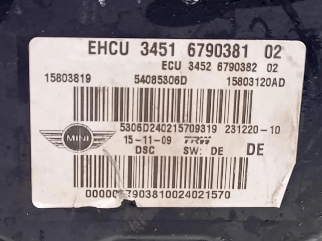 Pompa ABS ANT 34516790381 Mini MINI Cooper R57 Cabrio 2007