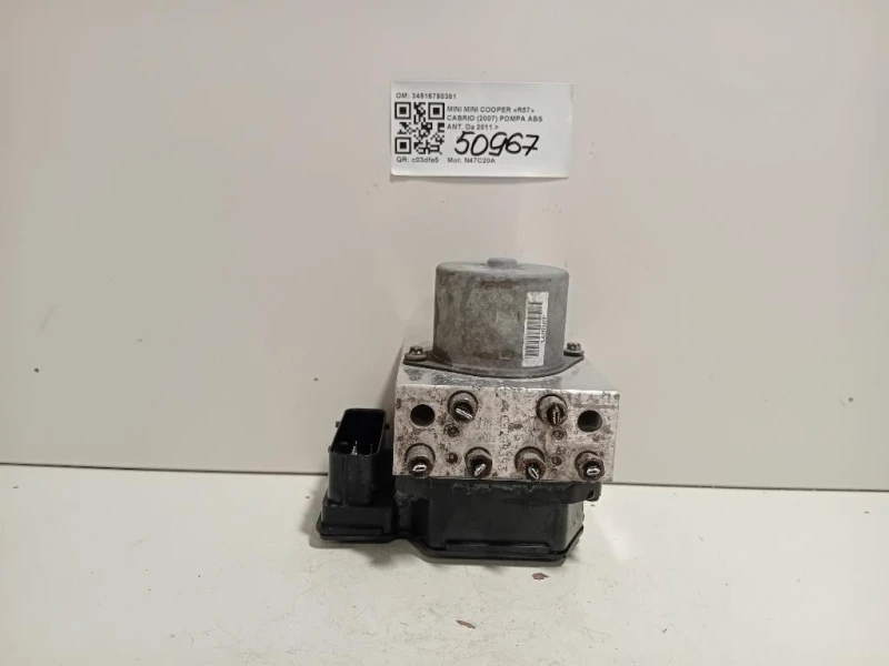 Pompa ABS ANT 34516790381 Mini MINI Cooper R57 Cabrio 2007