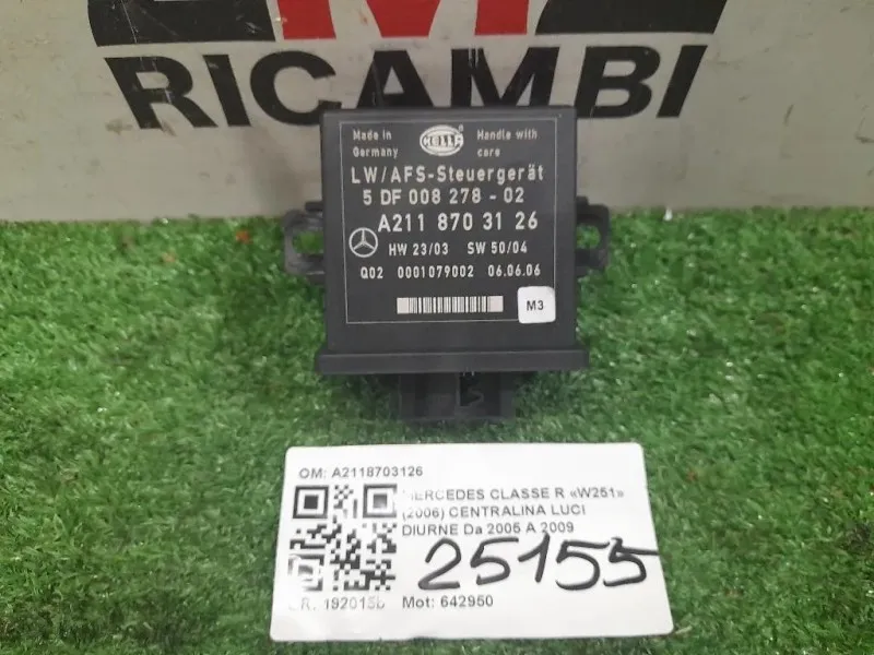 Centralina LUCI Diurne A2118703126 Mercedes Classe R W251 2006