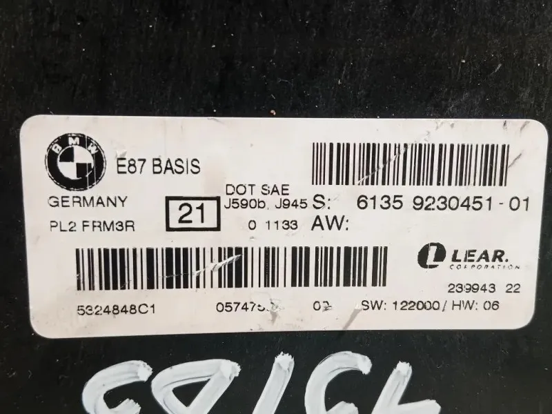 Centralina LUCI Interne 61359197162 Bmw Serie 1 E81 Berlina 2005