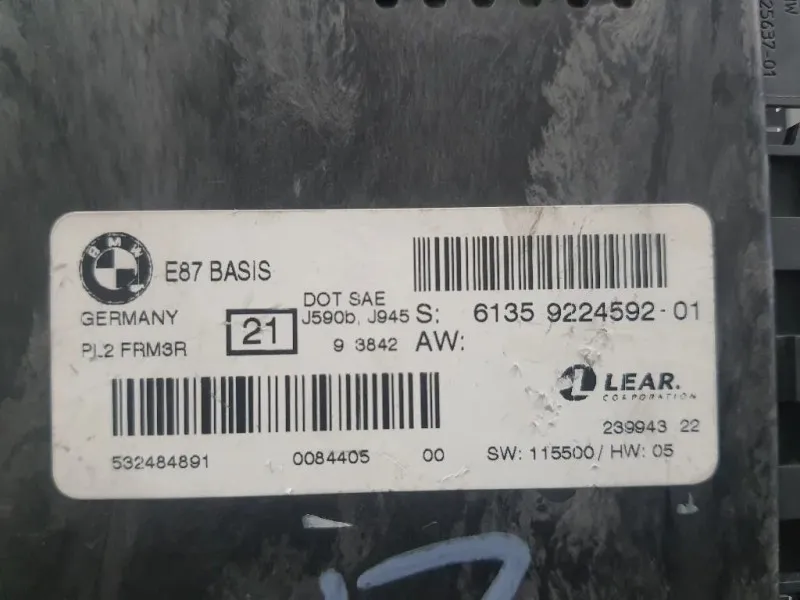 Centralina LUCI Interne 61359224592 Bmw Serie 1 E87 Berlina 2005