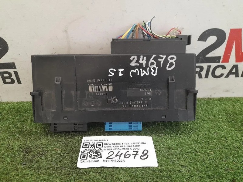 Centralina LUCI Interne 61359187541 Bmw Serie 1 E87 Berlina 2005