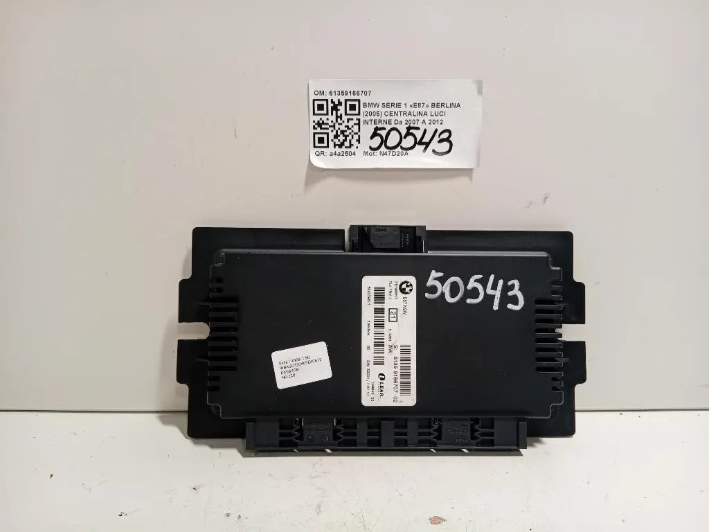 Centralina LUCI Interne 61359166707 Bmw Serie 1 E87 Berlina 2005