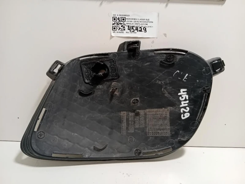 Modanatura Griglia Ventilazione Paraurti ANT SX A 2928855322 Mercedes Classe GLE W166 2015