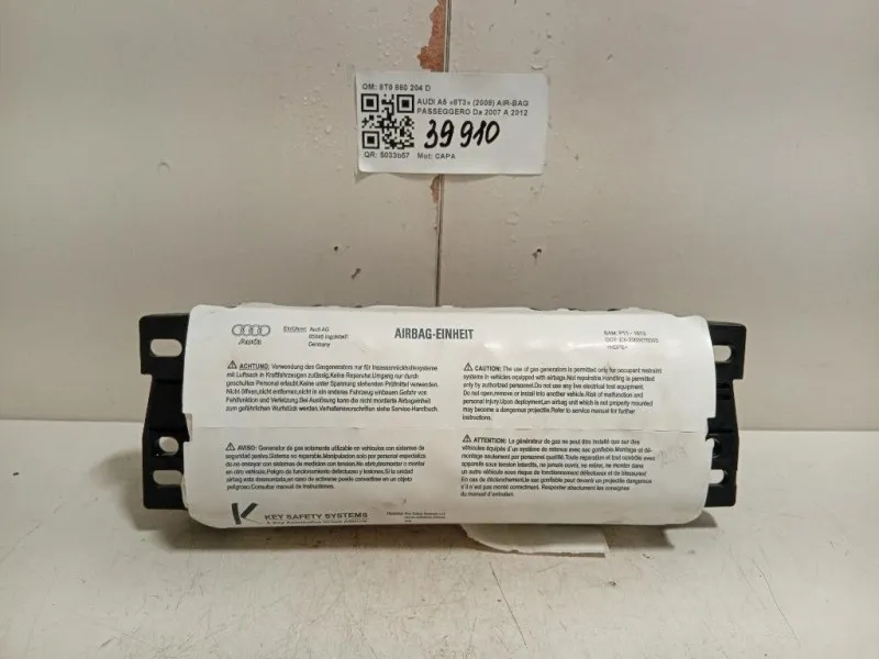 Air-bag Passeggero 8T0 880 204 D Audi A5 8T3 2008