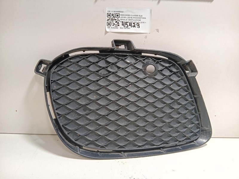 Modanatura Griglia Ventilazione Paraurti ANT SX A 2928855322 Mercedes Classe GLE W166 2015
