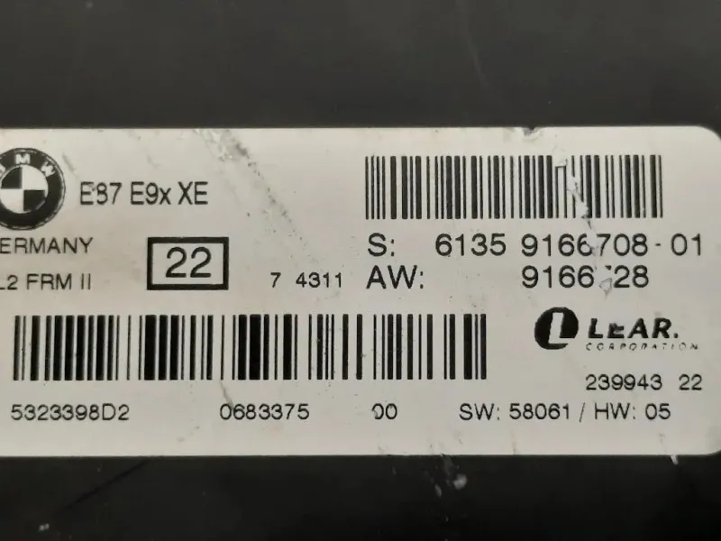 Centralina LUCI Interne 6135 9166708-01 Bmw Serie 3 E90 Berlina 2005