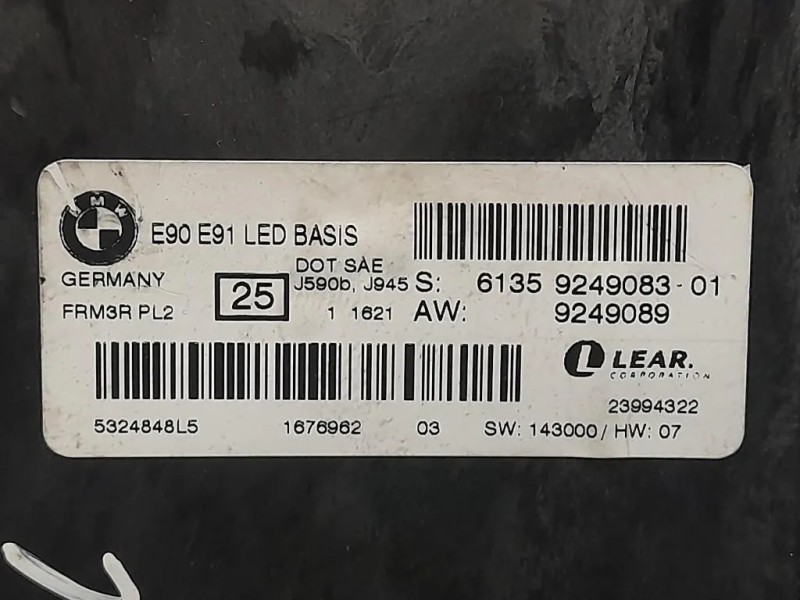 Centralina LUCI Interne 61359263796 Bmw Serie 5 F10 Berlina 2012