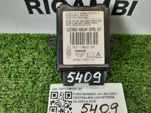 Centralina LUCI Interne 7S71-13K031-BF Ford Mondeo IV SW 2007
