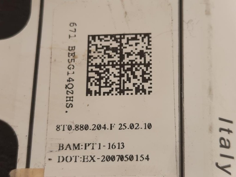 Air-bag Passeggero 8T0 880 204F Audi A5 8TA Sportback 2012