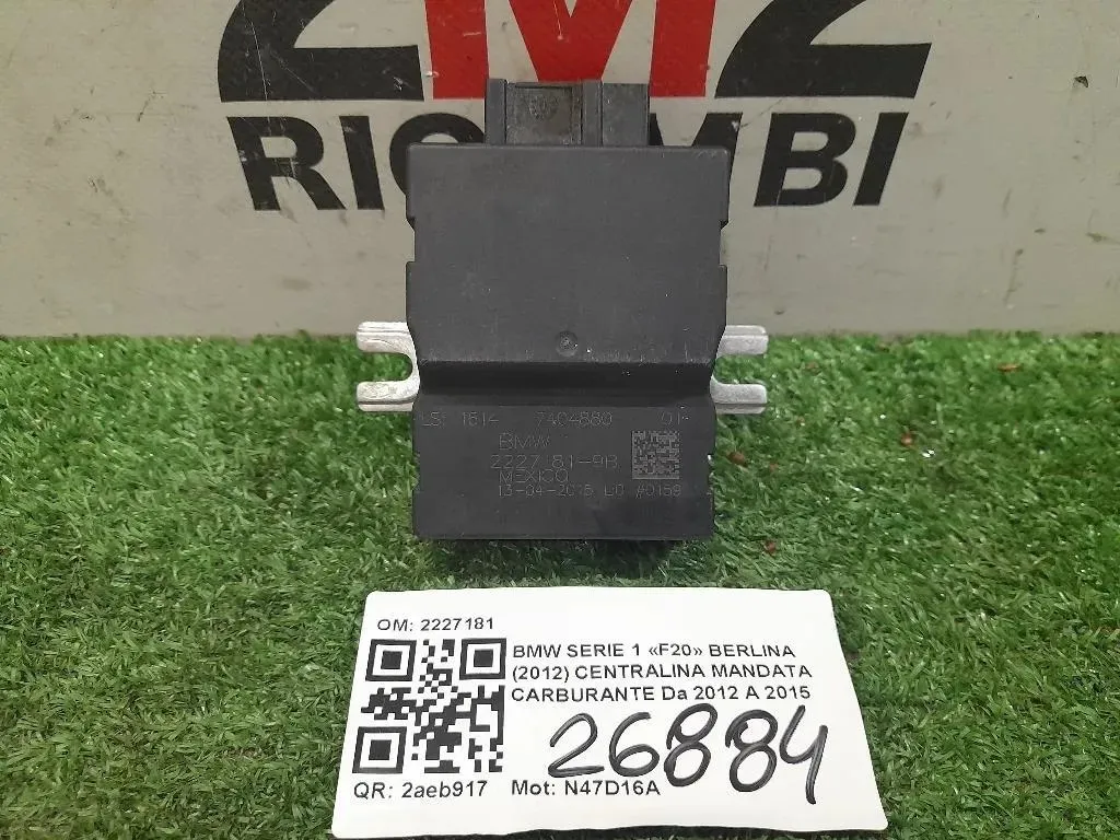 Centralina Mandata Carburante 2227181 Bmw Serie 1 F20 Berlina 2012
