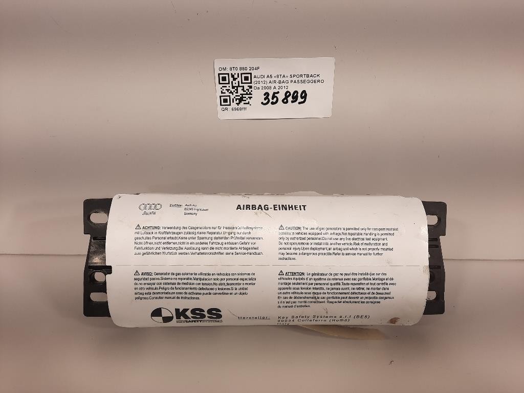 Air-bag Passeggero 8T0 880 204F Audi A5 8TA Sportback 2012