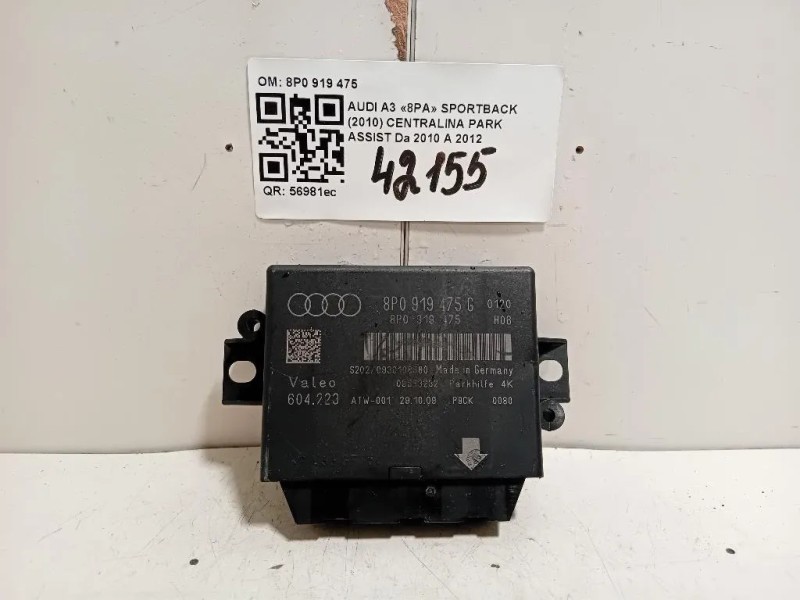 Centralina PARK Assist 8P0 919 475 Audi A3 8PA Sportback 2010
