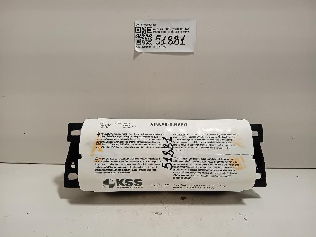 Air-bag Passeggero 8R0880204D Audi Q5 8RB 2009