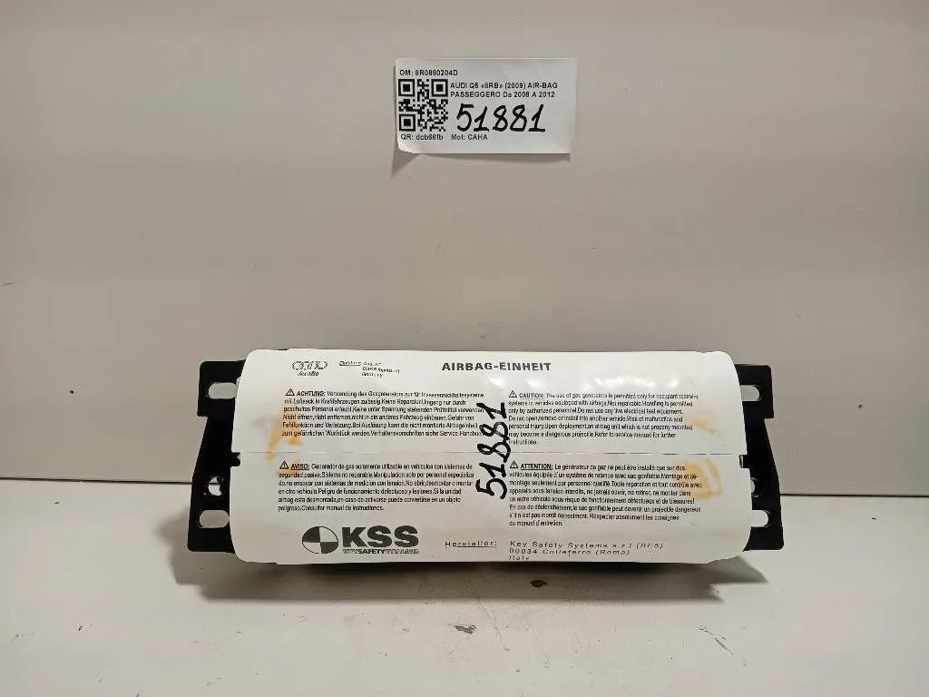 Air-bag Passeggero 8R0880204D Audi Q5 8RB 2009