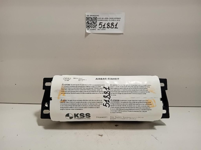 Air-bag Passeggero 8R0880204D Audi Q5 8RB 2009