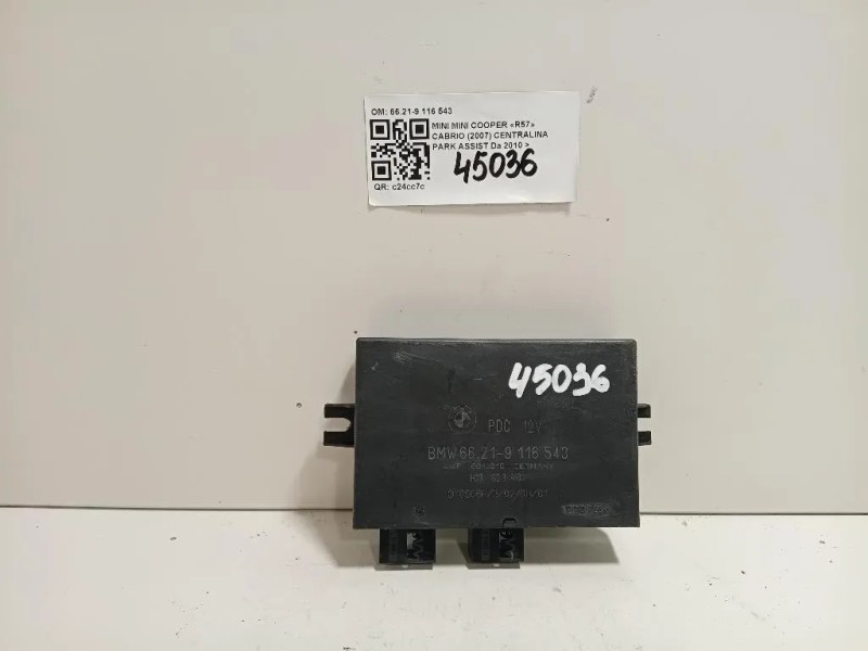 Centralina PARK Assist 6621-9 116 543 Mini MINI Cooper R57 Cabrio 2007