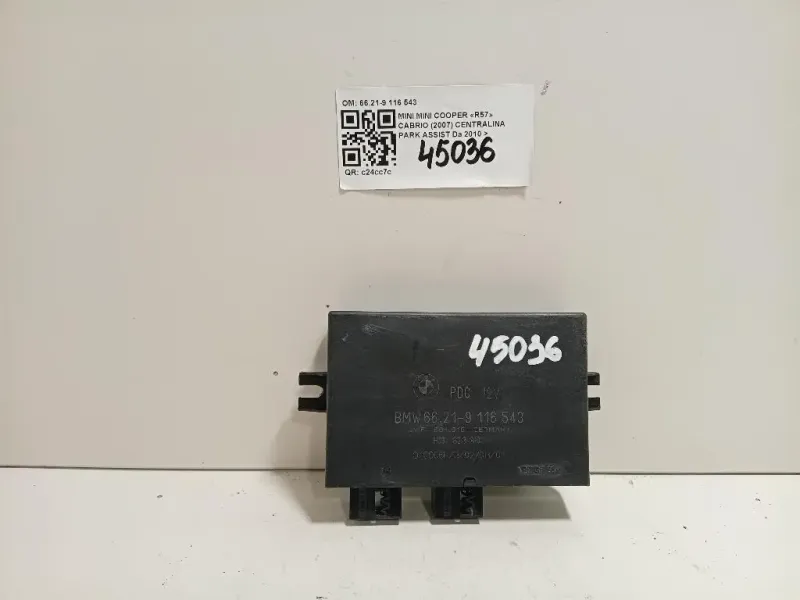 Centralina PARK Assist 6621-9 116 543 Mini MINI Cooper R57 Cabrio 2007